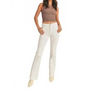 NEW JUST BLACK DENIM slim bootcut jeans in optic white